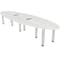 Skutchi Designs 45 in W, 144 in L, 29 in H, Engineered Wood Top, White H-OVL-46143PT-WC-EL - alternate 1